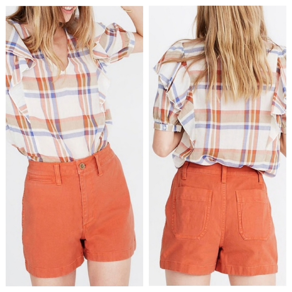Madewell Emmett Rusted Tin Shorts Size 25